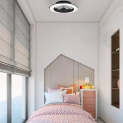 LED plafondventilator Alisio mini, zwart