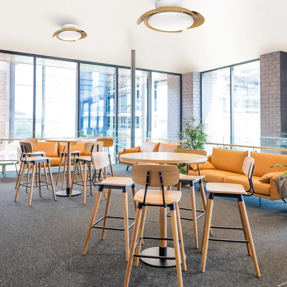 LED plafondventilator Aloha hout DC-motor stil Ø 90 cm CCT