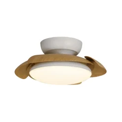 LED plafondventilator Aloha hout DC-motor stil Ø 90 cm CCT