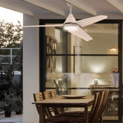 LED plafondventilator Bora, afstandsbed. CCT IP44