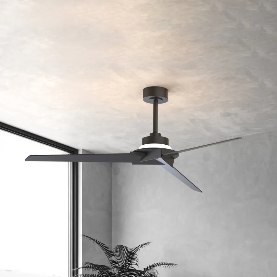 LED plafondventilator Brisa zwart/hout DC stil 175 cm CCT