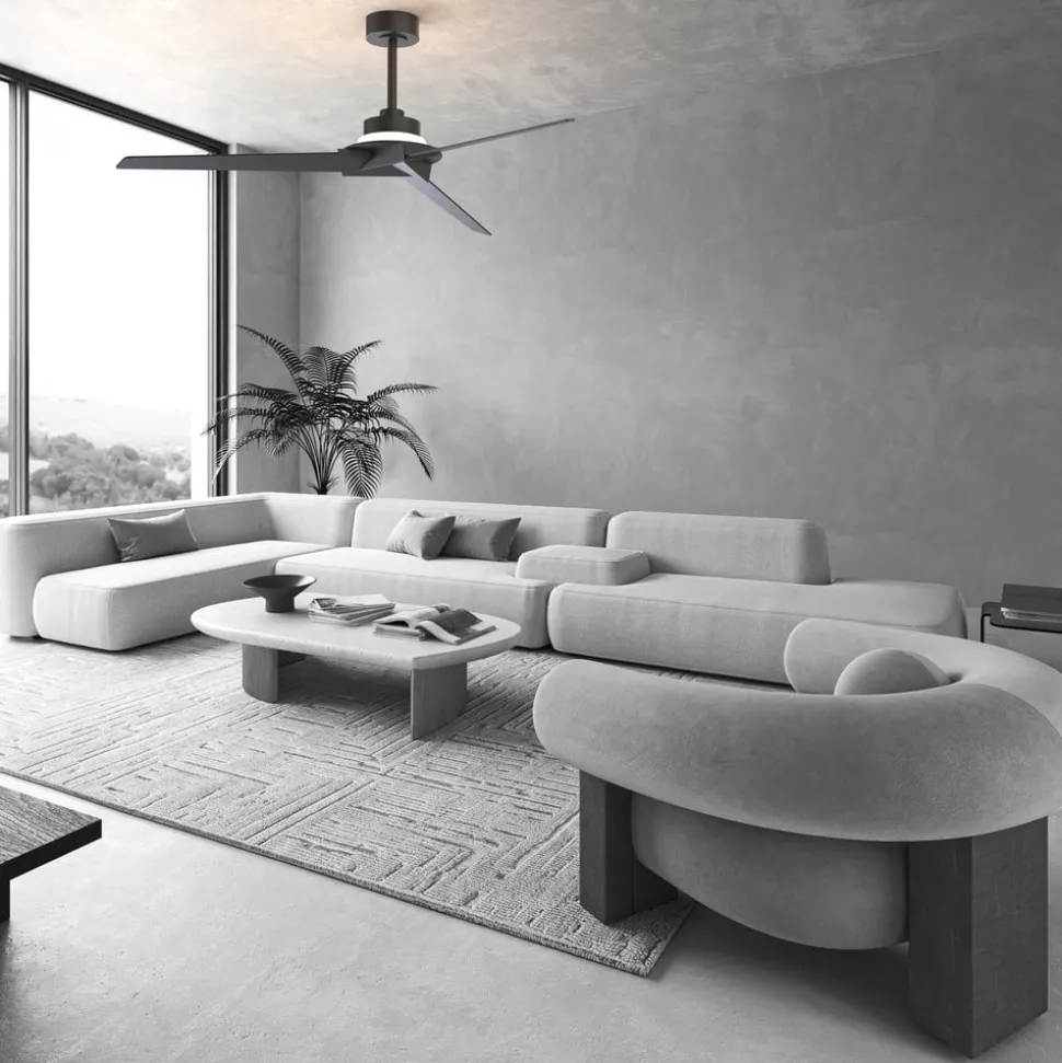 LED plafondventilator Brisa zwart/hout DC stil 175 cm CCT