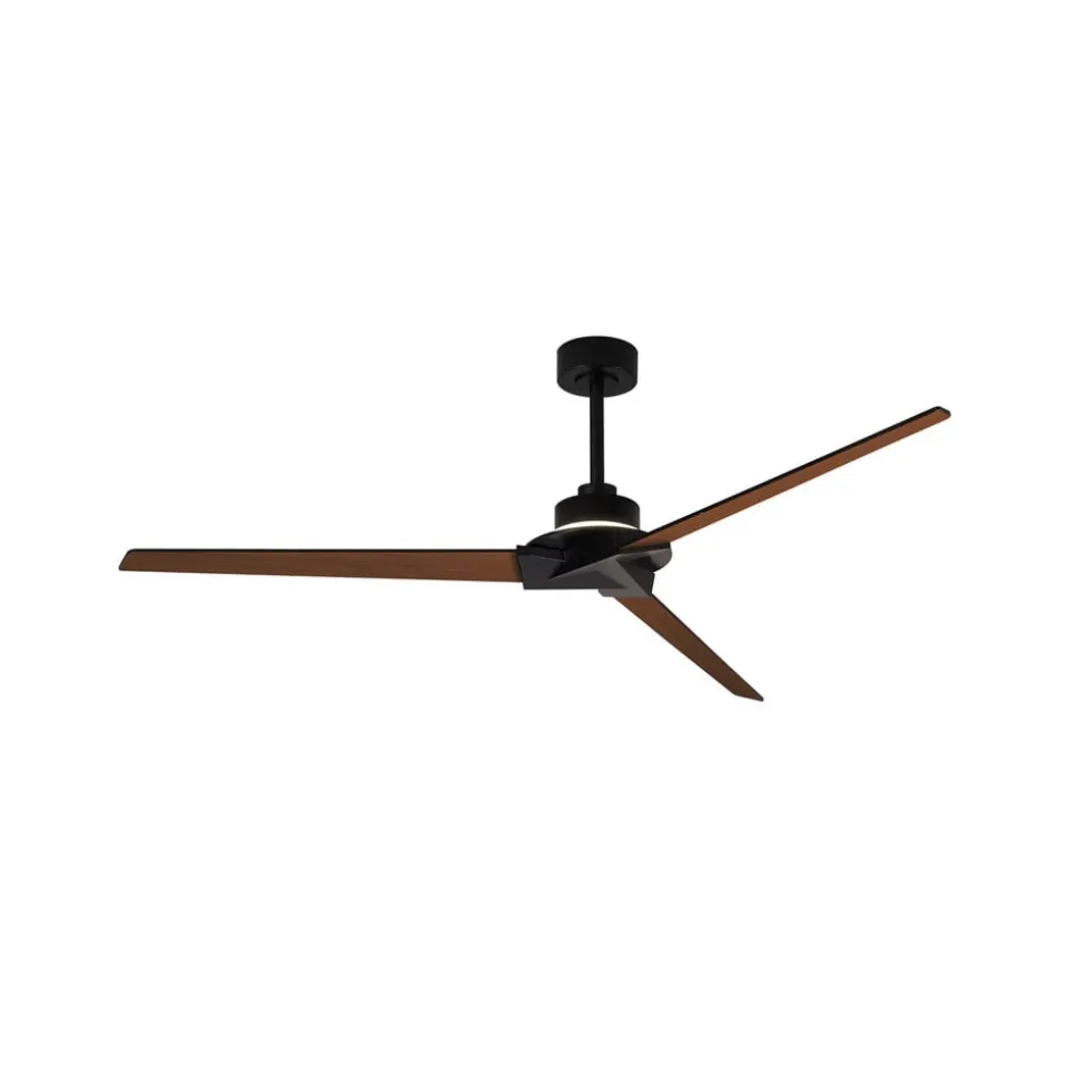 LED plafondventilator Brisa zwart/hout DC stil 175 cm CCT