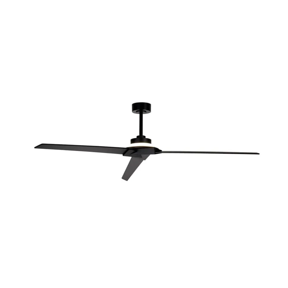 LED plafondventilator Brisa zwart/hout DC stil 175 cm CCT