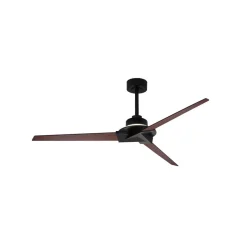 LED plafondventilator Brisa Mini zwart/hout stil 150 cm CCT