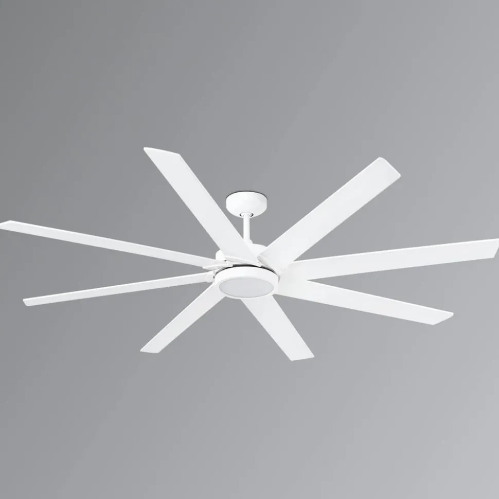 Led plafondventilator Century, wit