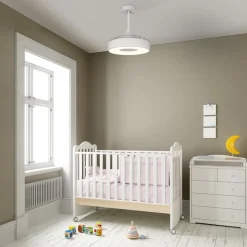 LED plafondventilator Coin Mini wit DC stil Ø 91 cm CCT