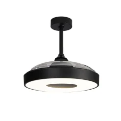 LED plafondventilator Coin zwart DC-motor stil 106 cm CCT