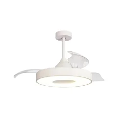 LED plafondventilator Coin wit DC-motor stil Ø 106 cm CCT