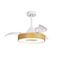 LED plafondventilator Coin Mini hout DC stil Ø 91 cm CCT