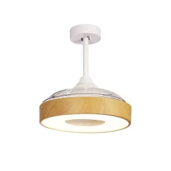 LED plafondventilator Coin Mini hout DC stil Ø 91 cm CCT