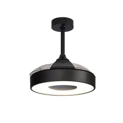 LED plafondventilator Coin Mini zwart DC stil Ø 91 cm CCT