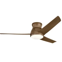 LED plafondventilator Eris, IP44, walnoot