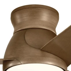 LED plafondventilator Eris, IP44, walnoot