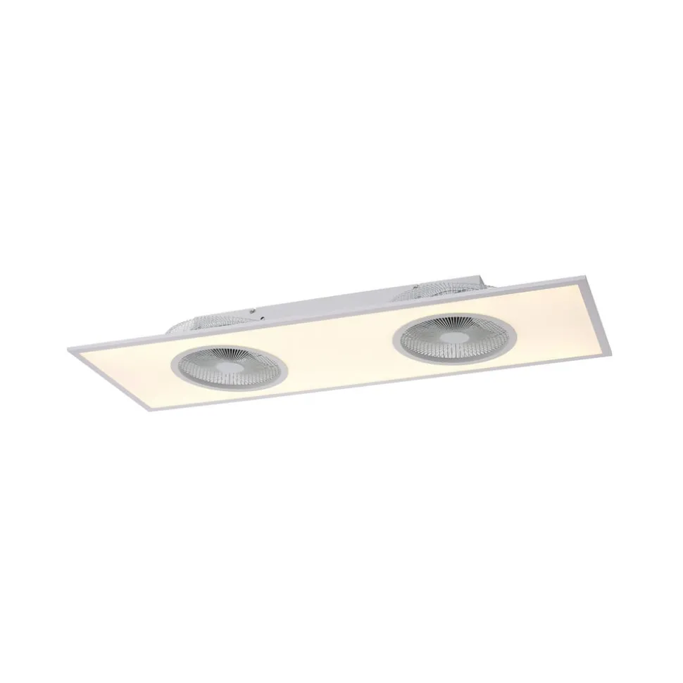 LED plafondventilator Flat-Air, CCT, wit, 120x40cm