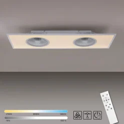LED plafondventilator Flat-Air, CCT, wit, 120x40cm