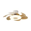 LED plafondventilator Flower hout DC-motor stil Ø 79 cm CCT