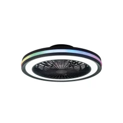 LED plafondventilator Gamer zwart DC stil Ø 47 cm CCT RGB