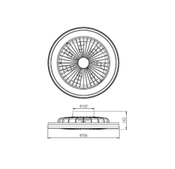 LED plafondventilator Gamer Big wit DC stil Ø 56 cm CCT RGB