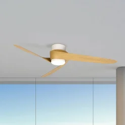 LED plafondventilator Groenland, hout, DC stil Ø 122 cm CCT