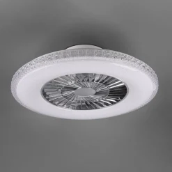 LED plafondventilator Harstad, kristallen frame