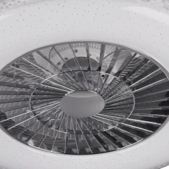 LED plafondventilator Harstad, kristallen frame