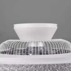 LED plafondventilator Harstad, kristallen frame