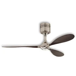 LED plafondventilator Helico peddel, stil, notenhout Ø 132 cm