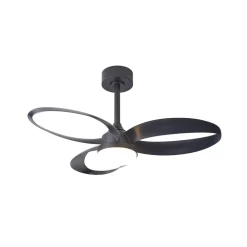 LED plafondventilator Infinity, zwart, DC stil Ø 93 cm CCT