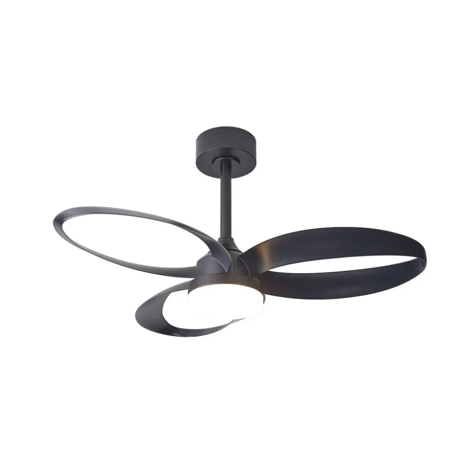 LED plafondventilator Infinity, zwart, DC stil Ø 93 cm CCT