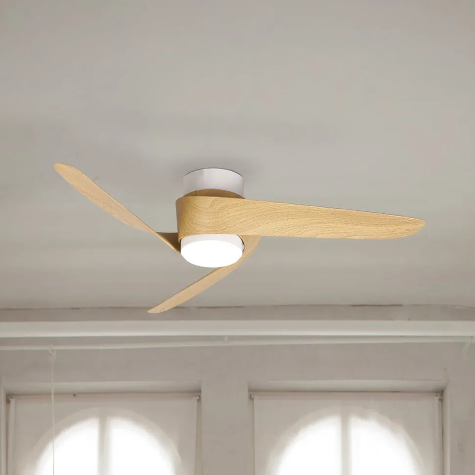 LED plafondventilator Island houtlook DC stil Ø 102 cm CCT