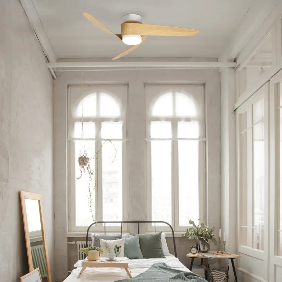 LED plafondventilator Island houtlook DC stil Ø 102 cm CCT