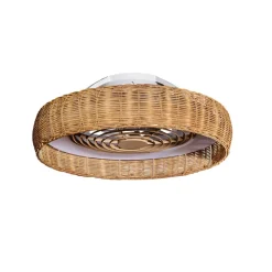 LED plafondventilator Kilimanjaro, CCT, rotan