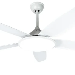 LED plafondventilator Lucande Divian, wit, DC, stil, CCT