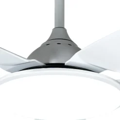 LED plafondventilator Lucande Divian, wit, DC, stil, CCT