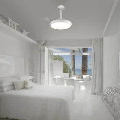 LED plafondventilator Mistral Mini wit DC stil Ø 91 cm CCT