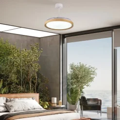 LED plafondventilator Mistral houtlook DC stil Ø 106 cm CCT