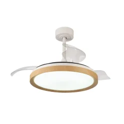 LED plafondventilator Mistral houtlook DC stil Ø 106 cm CCT
