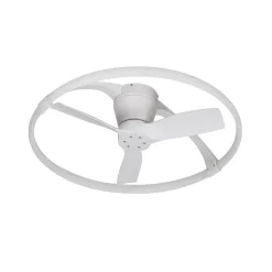 LED plafondventilator Nepal Mini, app, wit