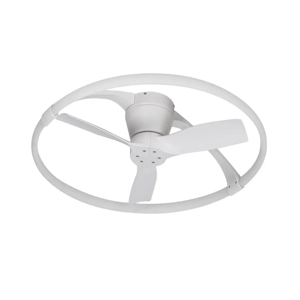 LED plafondventilator Nepal Mini, app, wit