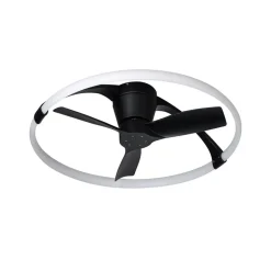 LED plafondventilator Nepal Mini, app, zwart/wit