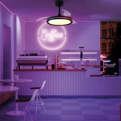 LED plafondventilator North zwart DC stil Ø 91 cm CCT RGB