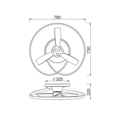LED plafondventilator Ocean wit/hout DC stil Ø 78 cm CCT