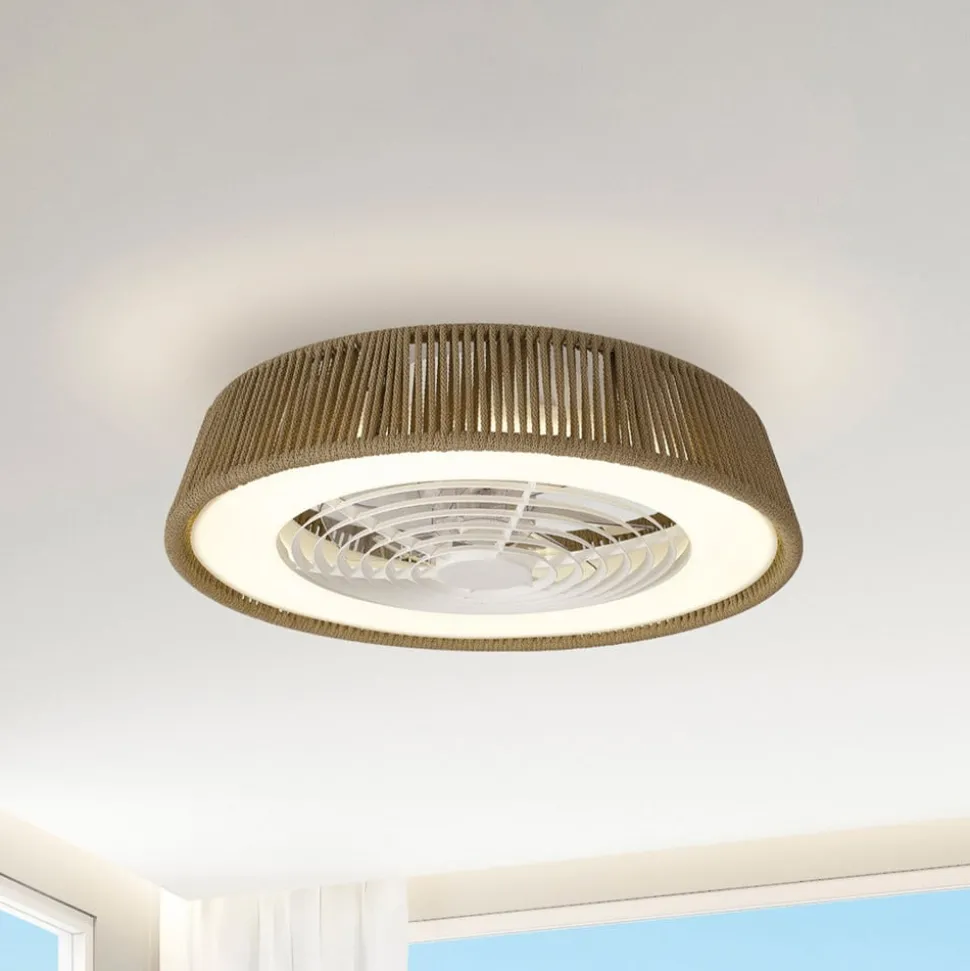 LED plafondventilator Polinesia Nautica DC stil Ø 65 cm CCT