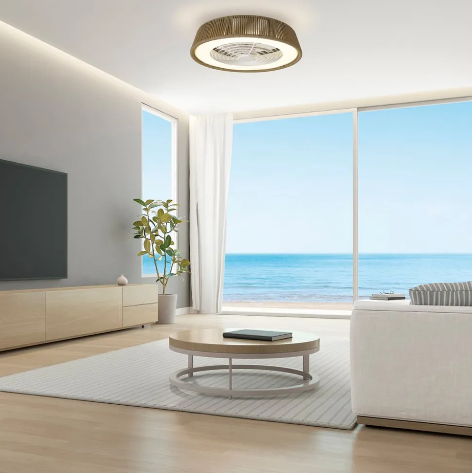 LED plafondventilator Polinesia Nautica DC stil Ø 65 cm CCT