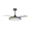 LED plafondventilator Rafaga zwart DC stil Ø 106 cm CCT RGB