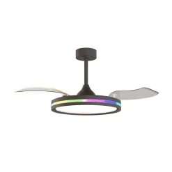 LED plafondventilator Rafaga zwart DC stil Ø 106 cm CCT RGB