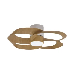 LED plafondventilator Rose hout DC-motor stil Ø 65 cm CCT