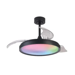 LED plafondventilator Siberia zwart DC stil Ø106cm CCT RGB