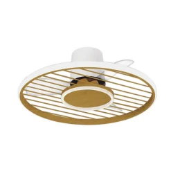 LED plafondventilator Soho hout DC-motor stil Ø 66 cm CCT